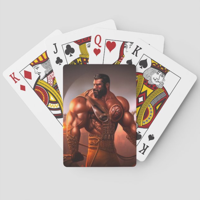 Super Strong Man Poker Cards (Back)