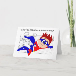 Super Student Card, Thank You from Teacher