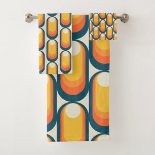 Super style mod 60s 70s towel set