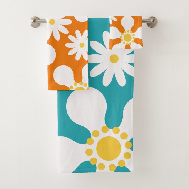 Super style mod 60s 70s towel set (Insitu)