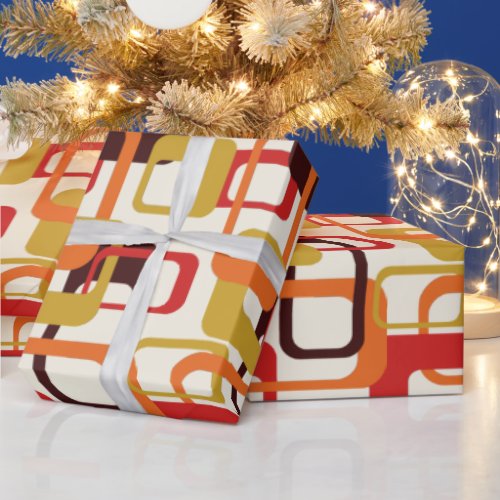 Super stylish and modern retro 60s 70s giftwrap wr wrapping paper