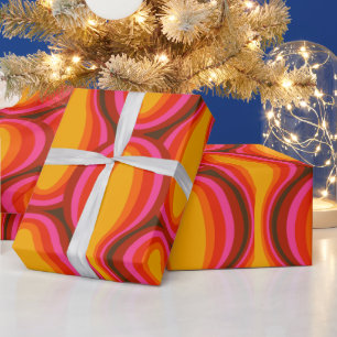 Super stylish and modern retro 60s 70s giftwrap wr wrapping paper