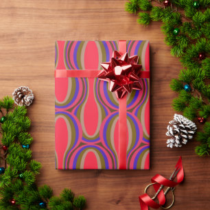 Super stylish and modern retro 60s 70s giftwrap wr wrapping paper