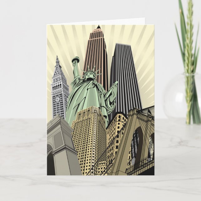 Super Stylized Cityscape NYC Card (Front)