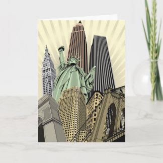 Super Stylized Cityscape NYC Card