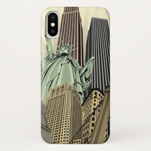 Super Stylized Cityscape NYC iPhone X Case