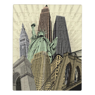 Super Stylized Cityscape NYC Jigsaw Puzzle