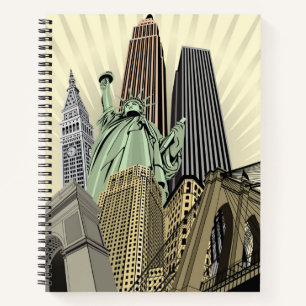 Super Stylized Cityscape NYC Notebook