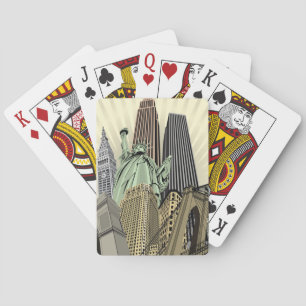 Super Stylized Cityscape NYC Poker Cards