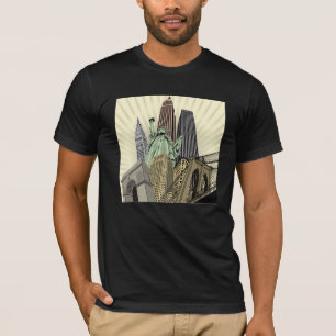 Super Stylized Cityscape NYC T-Shirt