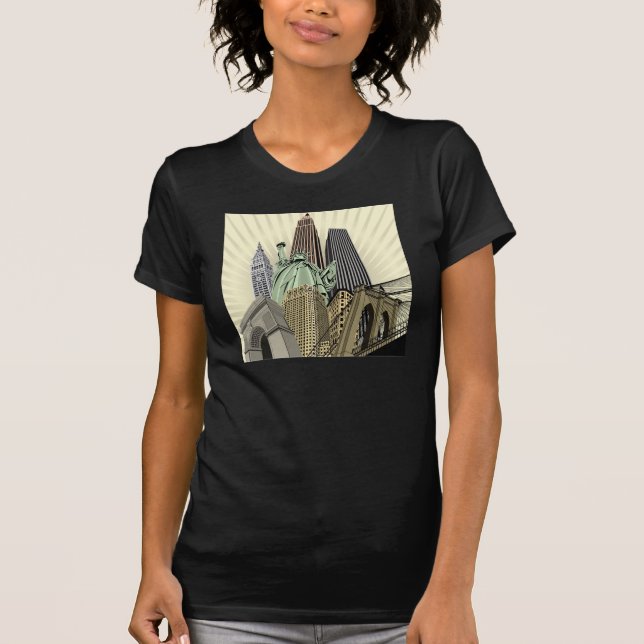 Super Stylized Cityscape NYC T-Shirt (Front)