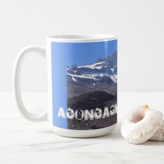 Super Summit View, Mount Aconcagua, Argentina Coffee Mug (With Donut)