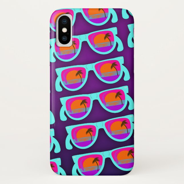 Super Sunset Shades Pattern Case-Mate iPhone Case (Back)