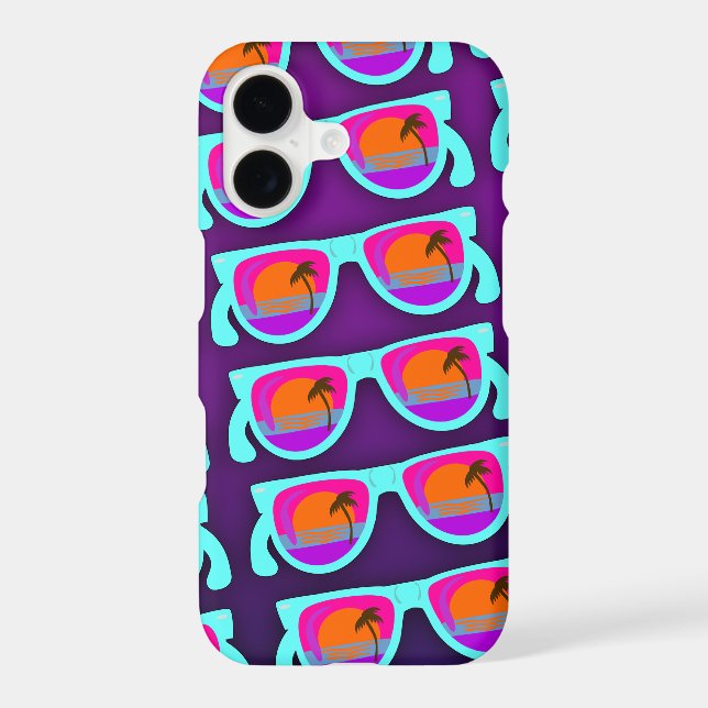 Super Sunset Shades Pattern Iphone Case (Back)