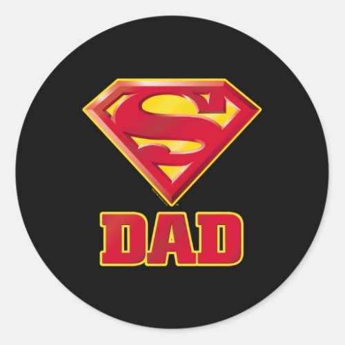 Super Super Dad Classic Round Sticker