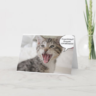 Super Surprised Birthday Kitten! Card