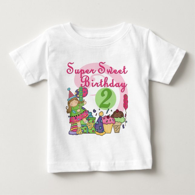 Super Sweet 2nd Birthday T-shirts and Gifts (Front)