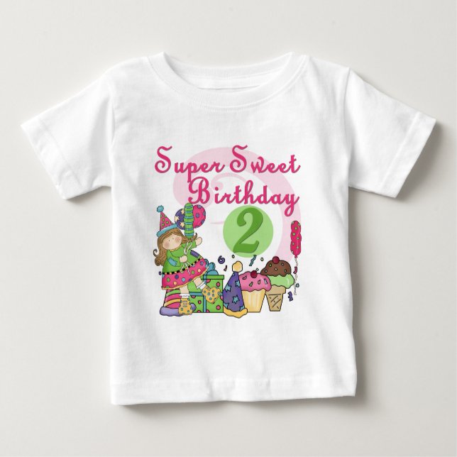 Super Sweet 2nd Birthday T-shirts and Gifts (Front)