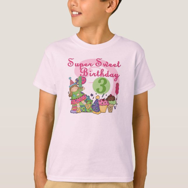 Super Sweet 3rd Birthday Tshirts and Gifts (Front)