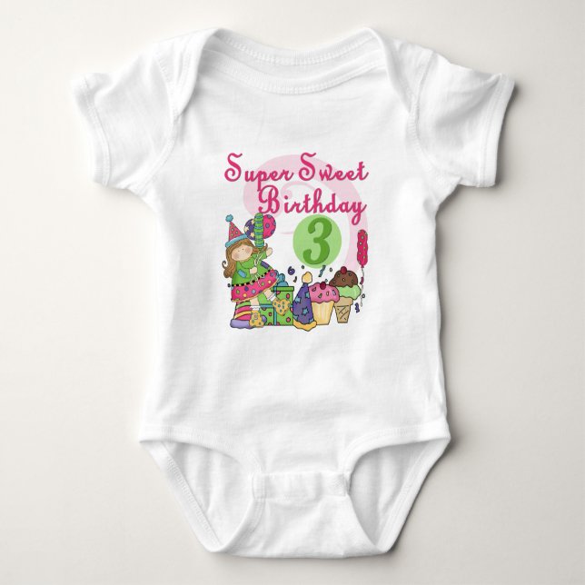 Super Sweet 3rd Birthday Tshirts and Gifts (Front)
