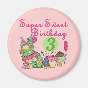 Super Sweet 3rd Birthday Tshirts and Gifts Magnet