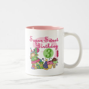 Super Sweet 3rd Birthday Tshirts and Gifts Two-Tone Coffee Mug