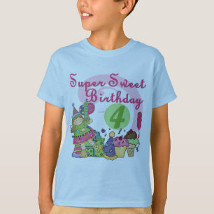 Super Sweet 4th Birthday T-shirts and Gifts