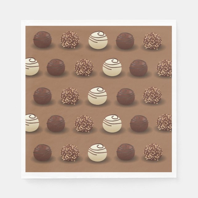 Super Sweet Chocolate Birthday Party Napkins (Front)