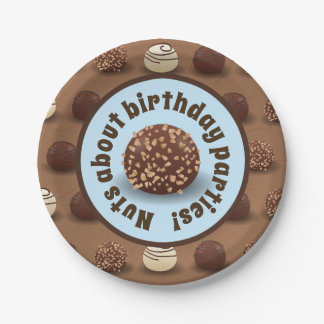 Super Sweet Chocolate Making Birthday Party Blue Paper Plates