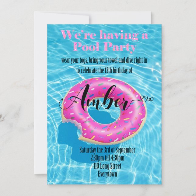 Super Sweet Customizable Birthday Invitation (Front)