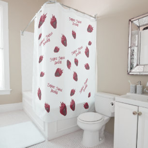 Super sweet Strawberry Personalized Shower Curtain