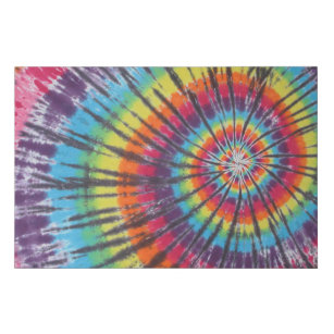 Super Swirl Tie Dye Faux Canvas Print