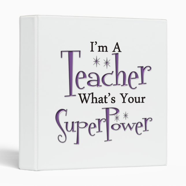 Super Teacher 3 Ring Binder (Front/Spine)