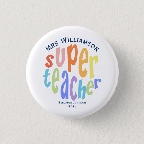 Super Teacher Appreciation Day Thank You Button