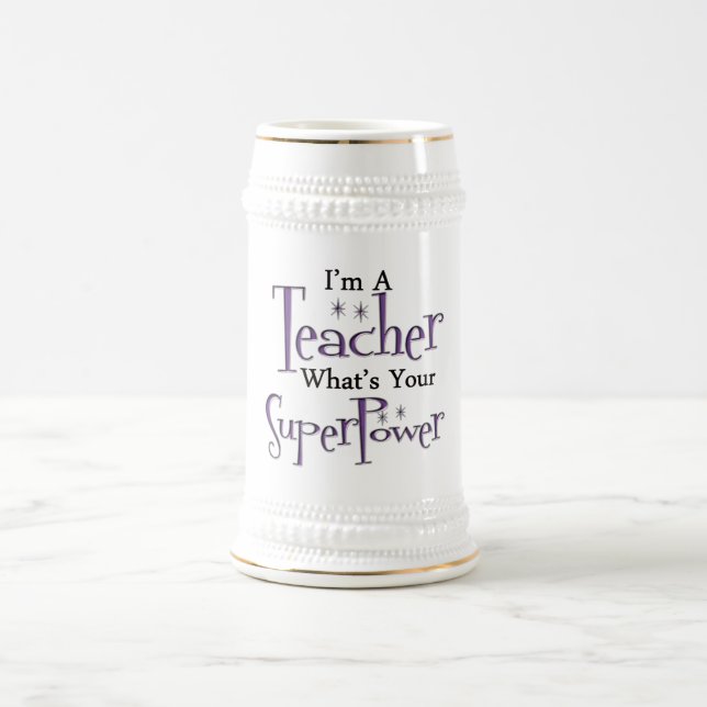 Super Teacher Beer Stein (Center)