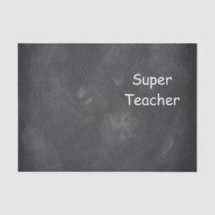 Super Teacher Chalkboard Design Gift Idea Tissue Paper