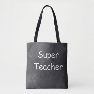 Super Teacher Chalkboard Design Gift Idea Tote Bag