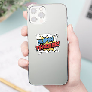 Super Teacher Comic Style Sticker