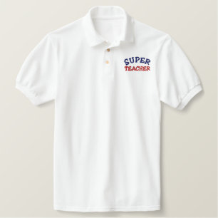 Super Teacher Embroidered Polo Shirt