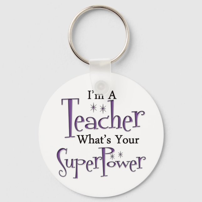 Super Teacher Keychain (Front)