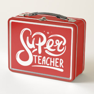 Super Teacher Metal Lunch Box