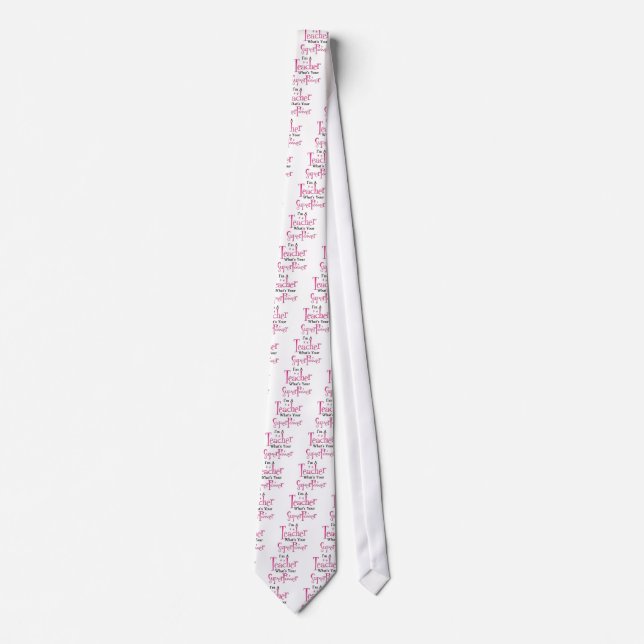 Super Teacher Neck Tie (Front)