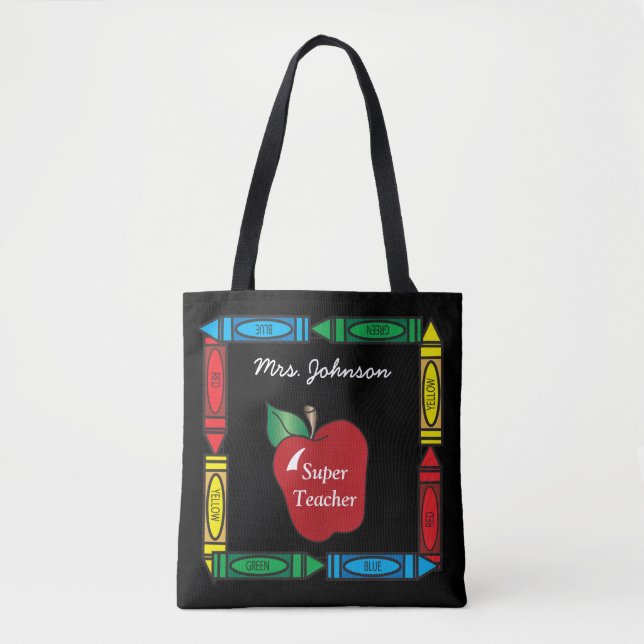 Super Teacher - Personalize Tote Bag (Front)