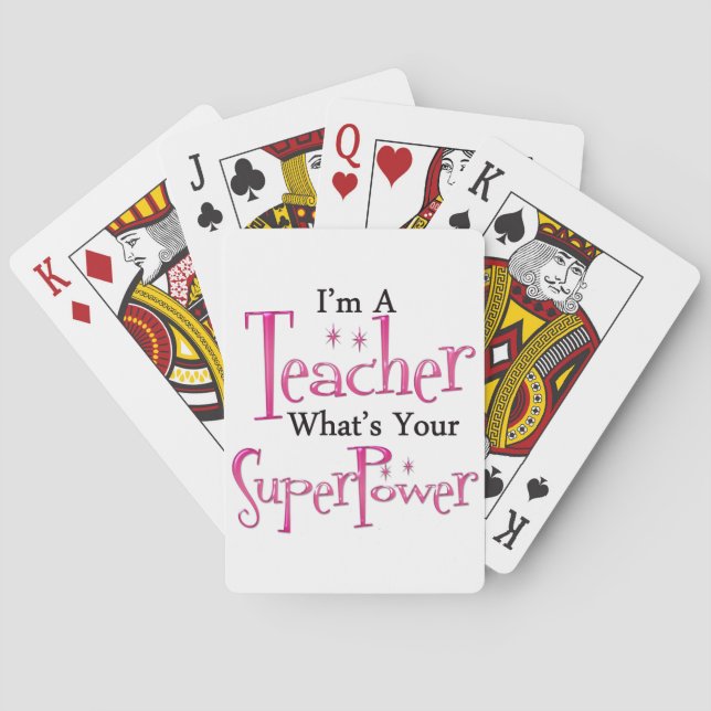 Super Teacher Poker Cards (Back)