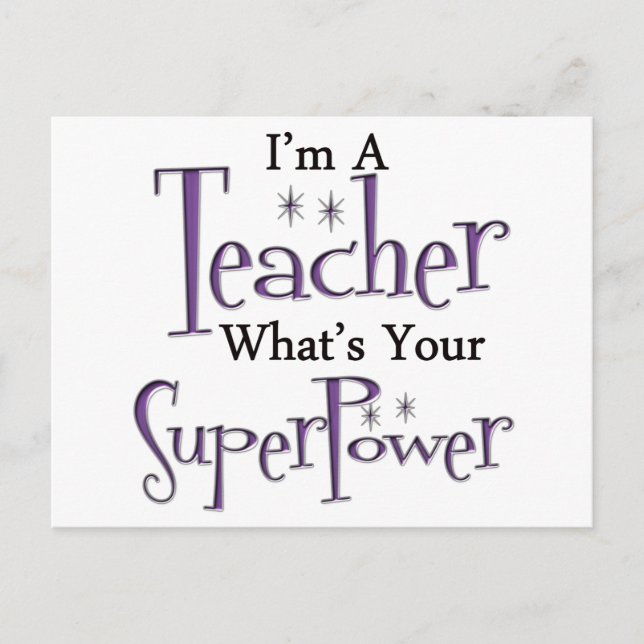 Super Teacher Postcard (Front)