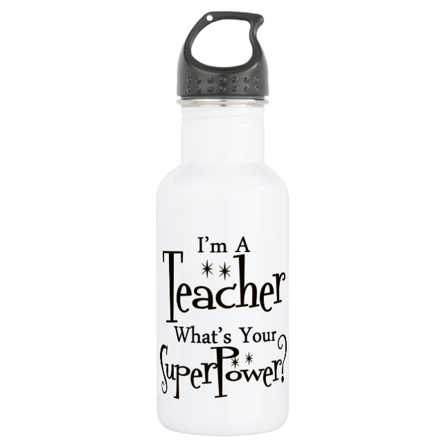 Super Teacher Stainless Steel Water Bottle (Front)