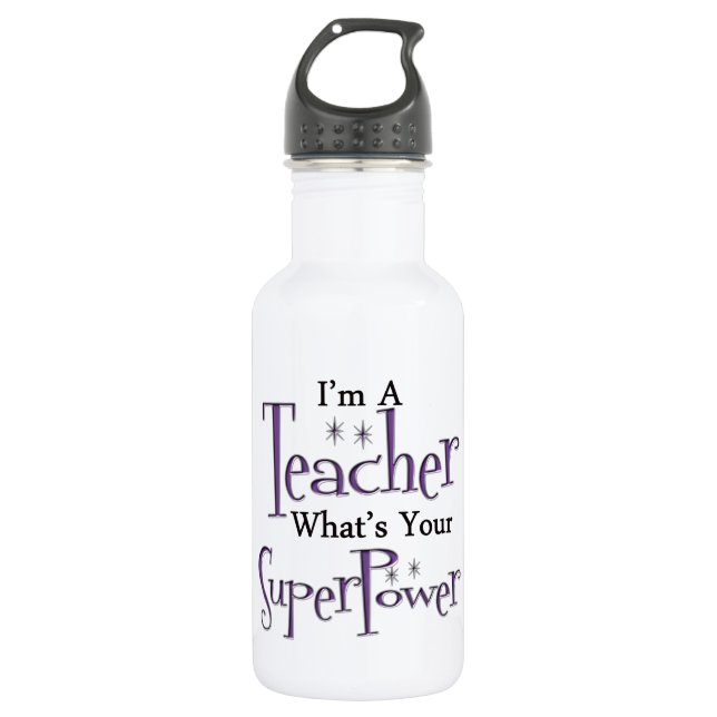 Super Teacher Water Bottle (Front)