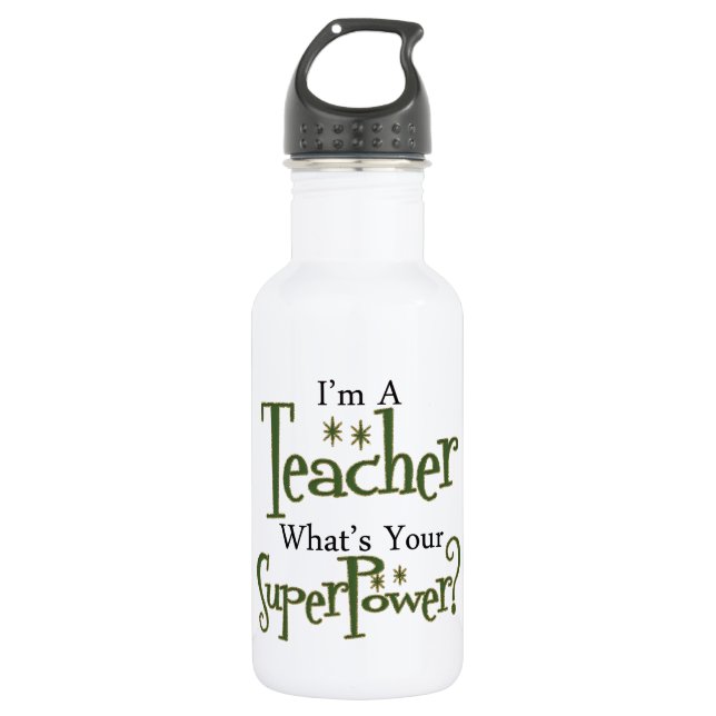 Super Teacher Water Bottle (Front)