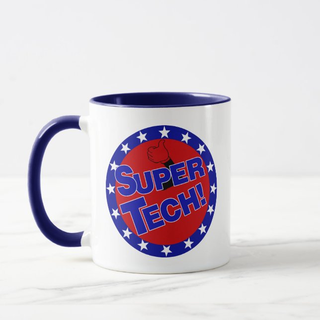 SUPER TECH! LABORATORY SCIENTIST ENCOURAGEMENT MUG (Left)