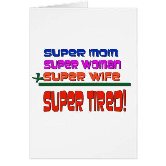 Super Tired! Cards (Front)